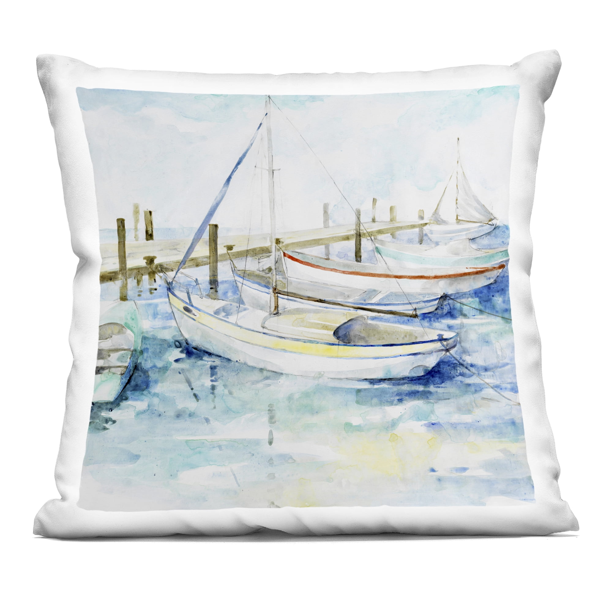 Stupell Industries Docked Sails on Stormy Seas Decorative Printed Throw Pillow, design by Lorenzo Collective