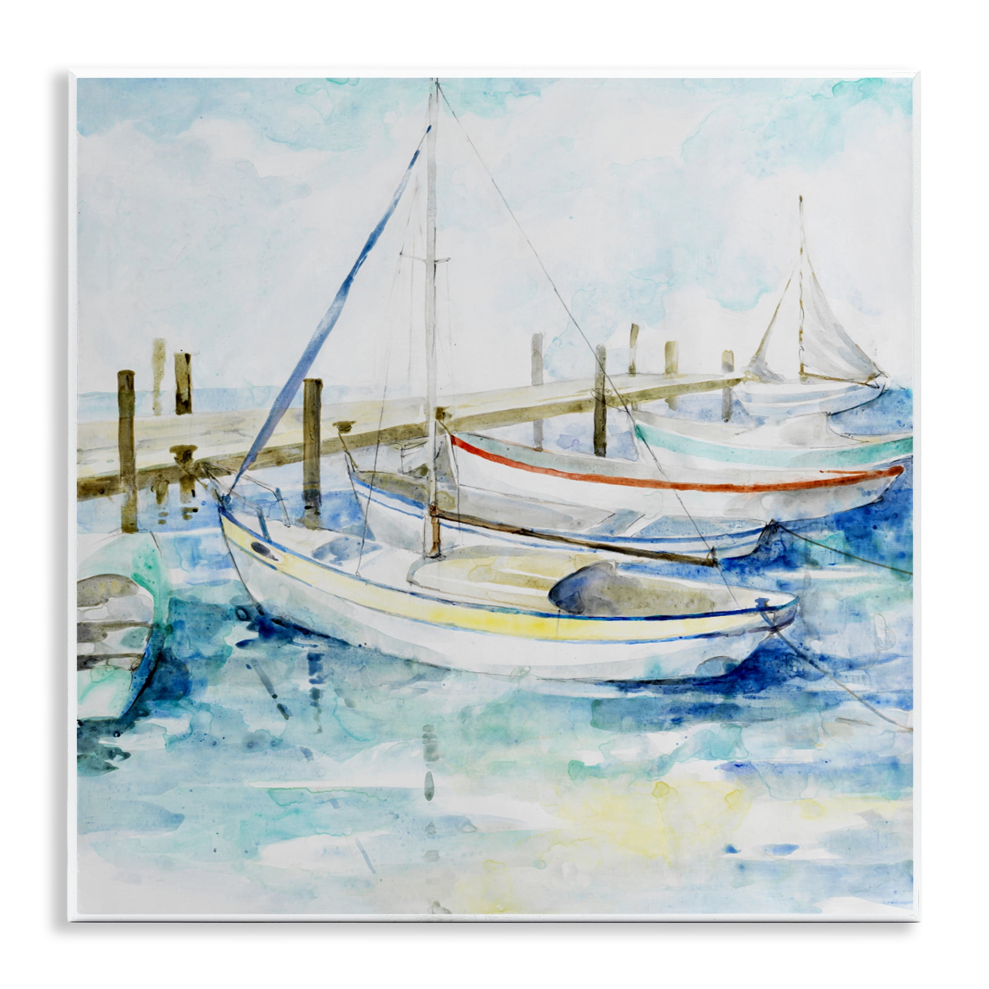 Stupell Industries Docked Sails on Stormy Seas Wall Plaque Art, design by Lorenzo Collective