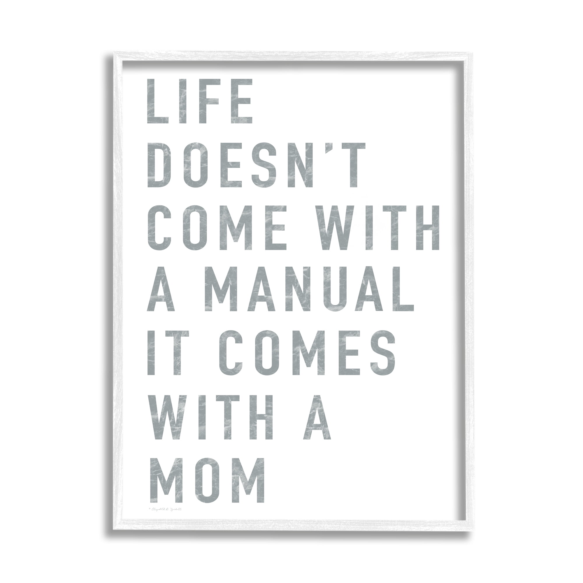 White Framed Motivational Quote Print, 11x14