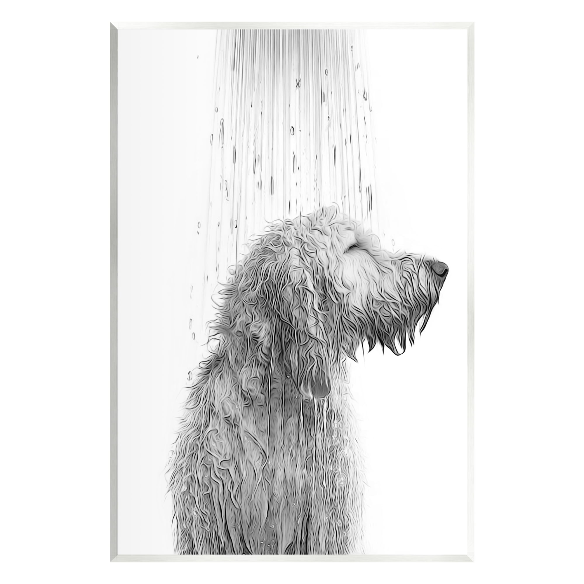 Stupell Industries Dog Bathroom Splash Animals & Insects Painting Unframed Art Print Wall Art, 10 x 15