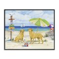 thumbnail image 1 of Stupell Industries Tropical Dog Beach Day Black Framed Giclee Art, 30 x 24, by Paul Brent, 1 of 8
