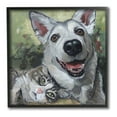 thumbnail image 1 of Stupell Industries Dog & Cat Friendship Animals & Insects Painting Black Framed Art Print Wall Art, 24 x 24, 1 of 9
