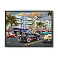 thumbnail image 1 of Stupell Industries Dog Days Miami Transportation Painting Black Framed Art Print Wall Art, 20 x 16, 1 of 9