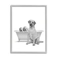 thumbnail image 1 of Stupell Industries Dog Family Bathroom Animals Animals & Insects Painting Gray Framed Art Print Wall Art, 1 of 5