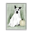 thumbnail image 1 of Stupell Industries Dog Ghost Halloween Costume Graphic Art Gray Framed Art Print Wall Art, Design by Lil' Rue, 1 of 7