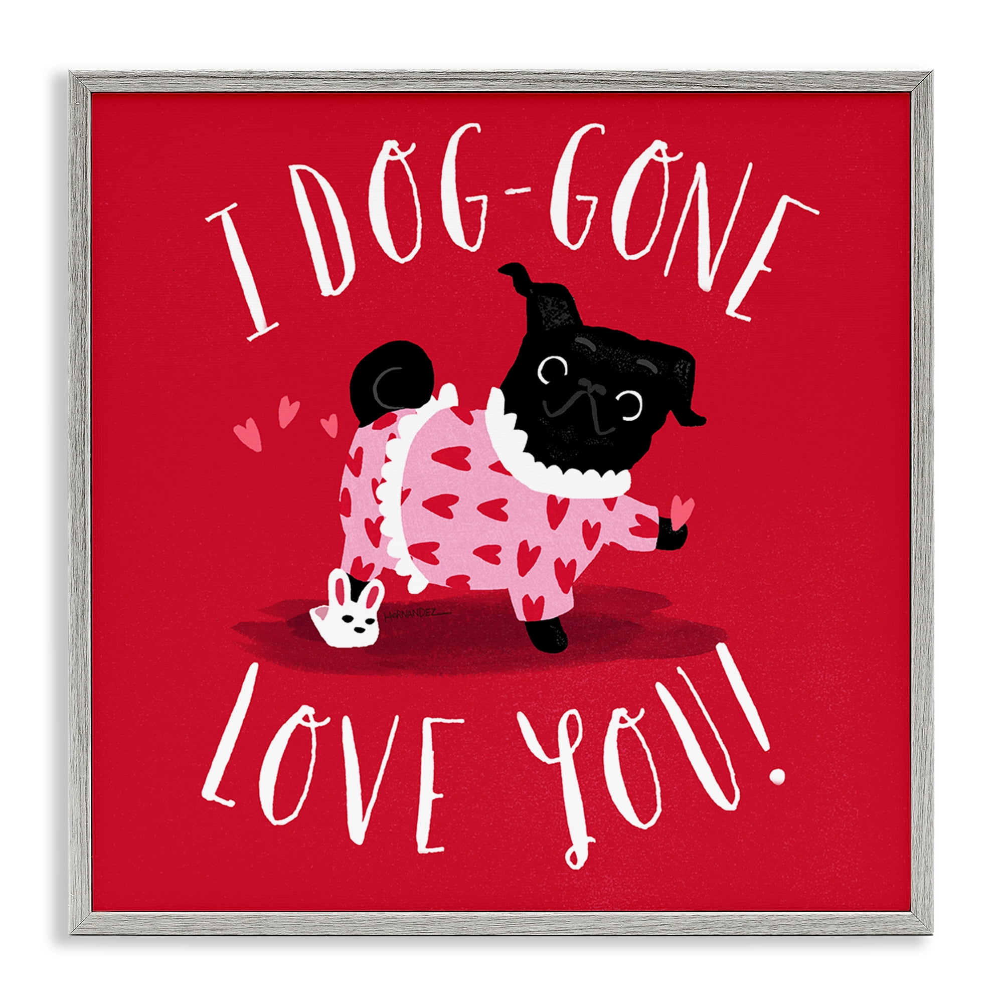 Kids Wall Art Aazon.co: The Kids Roo By Stupell Love You Pink And Gray Hearts Canvas Wall Art