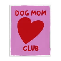 Stupell Industries Dog Mom Club Heart Text & Numbers Painting Wrapped Canvas Art Print Wall Art, 16 x 20
