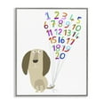 thumbnail image 1 of Stupell Industries Dog & Number Balloons Animals & Insects Painting Gray Framed Art Print Wall Art, 16 x 20, 1 of 10
