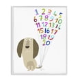 thumbnail image 1 of Stupell Industries Dog & Number Balloons Animals & Insects Painting White Framed Art Print Wall Art, 24 x 30, 1 of 2