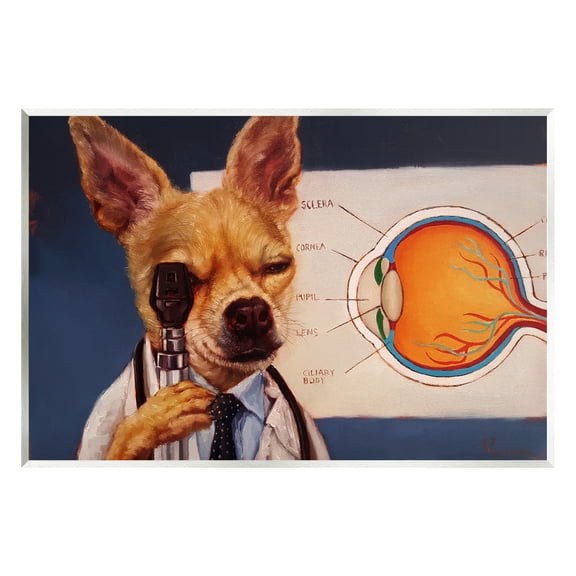 Stupell Industries Dog Optometrist Funny Animal Animals & Insects Painting Unframed Art Print Wall Art