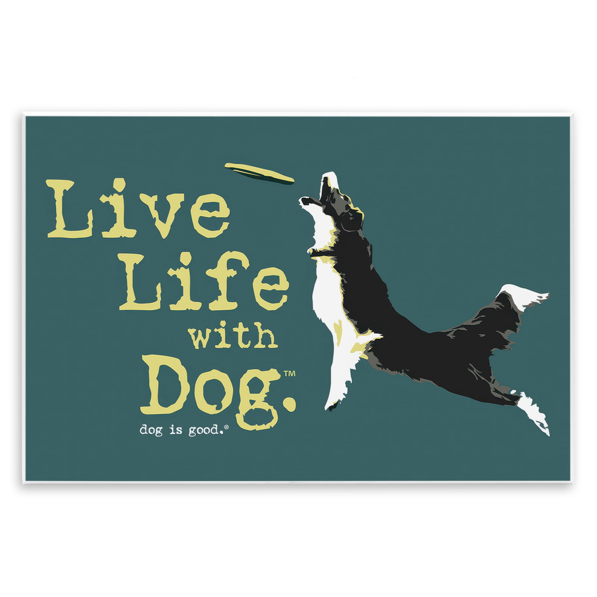 Stupell Industries Dog Playing Fetch Phrase Animals Painting Unframed Art Print Wall Art, 19 x 13