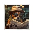 thumbnail image 1 of Stupell Industries Dog Reading Newspaper Animals & Insects Painting Unframed Art Print Wall Art, 12 x 12, 1 of 7