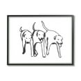 thumbnail image 1 of Stupell Industries Dog Trio Outline Minimal Black White Pets, 16 x 20, Designed by Emma Caroline, 1 of 6