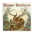 thumbnail image 1 of Stupell Industries Dog Wearing Antlers Seasonal Holiday Botanicals Graphic Art Unframed Art Print Wall Art, Design by Alicia Longley, 1 of 5