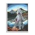 thumbnail image 1 of Stupell Industries Dog by Campfire Landscape Nature Painting White Framed Art Print Wall Art, 24 x 30, 1 of 8