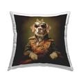 thumbnail image 1 of Stupell Industries Dog in Military Uniform Decorative Printed Throw Pillow, 18 x 18, 1 of 8