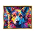 thumbnail image 1 of Stupell Industries Dog with Vivid Paint Splash Animals & Insects Painting Gold Floater Framed Canvas Art Print Wall Art, 21 x 17, 1 of 10