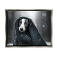thumbnail image 1 of Stupell Industries Dog with Winter Scarf Animals & Insects Painting Gray Floater Framed Canvas Art Print Wall Art, 21 x 17, 1 of 10