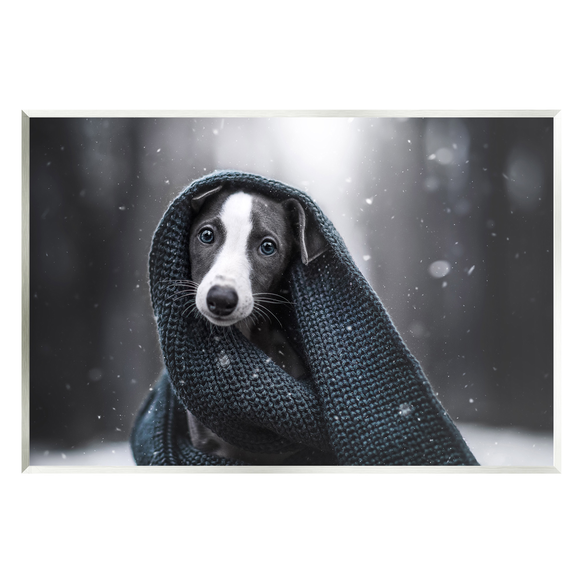 Stupell Industries Dog with Winter Scarf Animals & Insects Painting Unframed Art Print Wall Art, 15 x 10