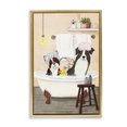 thumbnail image 1 of Stupell Industries Doggie Bath Time Typography Painting Gold Floater Framed Canvas Art Print Wall Art, 17 x 25, 1 of 10