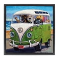 thumbnail image 1 of Stupell Industries Coastal Dogs Driving Retro Van Black Floating Frame Canvas Art, 25 x 25, by CR Townsend, 1 of 8