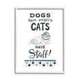 thumbnail image 1 of Stupell Industries Dogs Have Owners Cats Have Staff Funny Feline Phrase, 24 x 30, Design by Deb Strain, 1 of 5