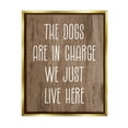 thumbnail image 1 of Stupell Industries Dogs In Charge Pet Phrase Inspirational Painting Gold Floater Framed Canvas Art Print Wall Art, 17 x 21, 1 of 10