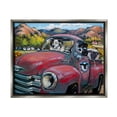thumbnail image 1 of Stupell Industries Dogs in Vintage Truck Animals & Insects Painting Gray Floater Framed Art Print Wall Art, 21 x 17, 1 of 10
