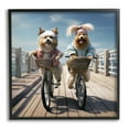 thumbnail image 1 of Stupell Industries Dogs on Bicycles on Pier Animals & Insects Painting Black Framed Art Print Wall Art, 12 x 12, 1 of 9