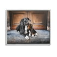 thumbnail image 1 of Stupell Industries Dogs on Doorstep Animals & Insects Painting Gray Framed Art Print Wall Art, 14 x 11, 1 of 9