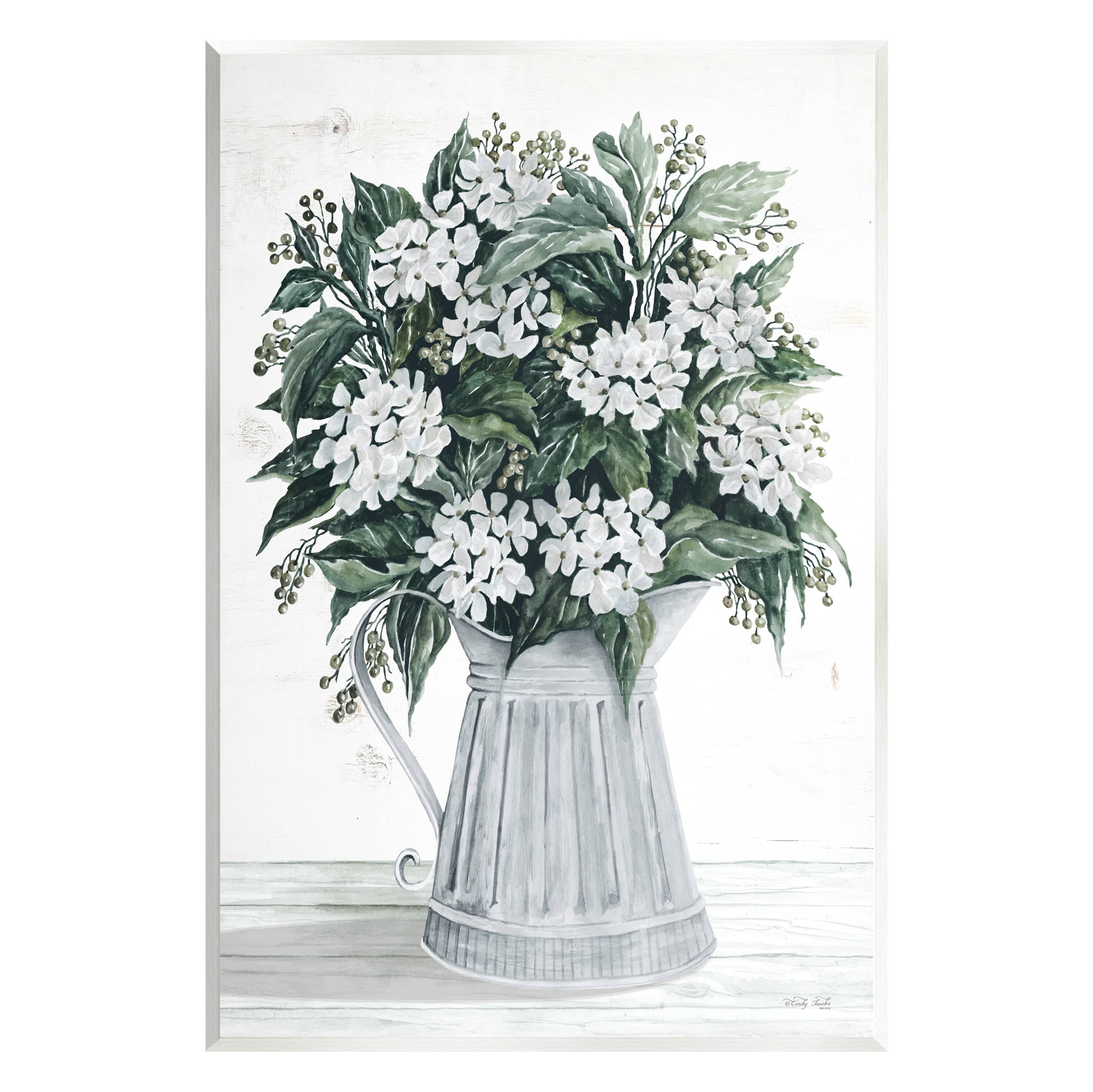 Stupell Industries Dogwood Flower Bouquet Painting Unframed Art Print Wall Art, Design by Cindy Jacobs