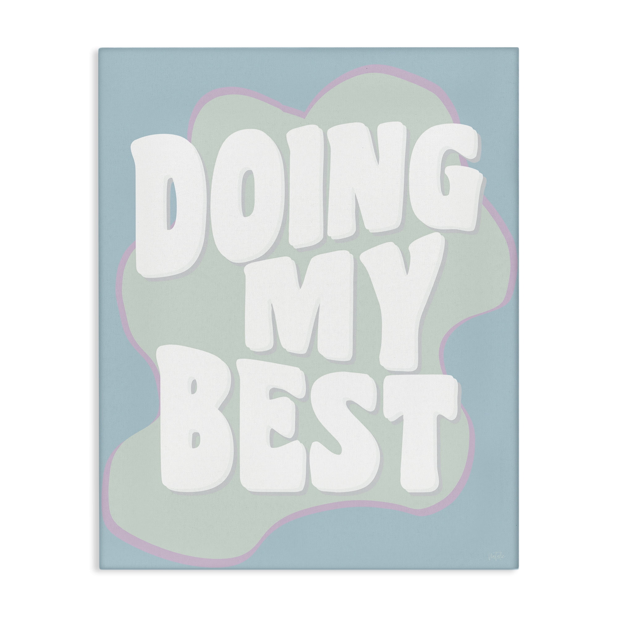 Stupell Industries Doing My Best Phrase Text & Numbers Painting Wrapped Canvas Art Print Wall Art, 30 x 40