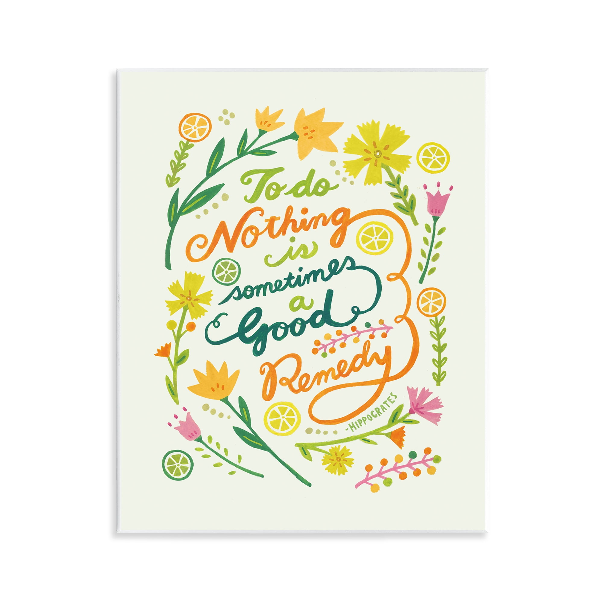 Stupell Industries Doing Nothing Good Remedy Plants & Flowers Painting Unframed Art Print Wall Art, 11 x 14