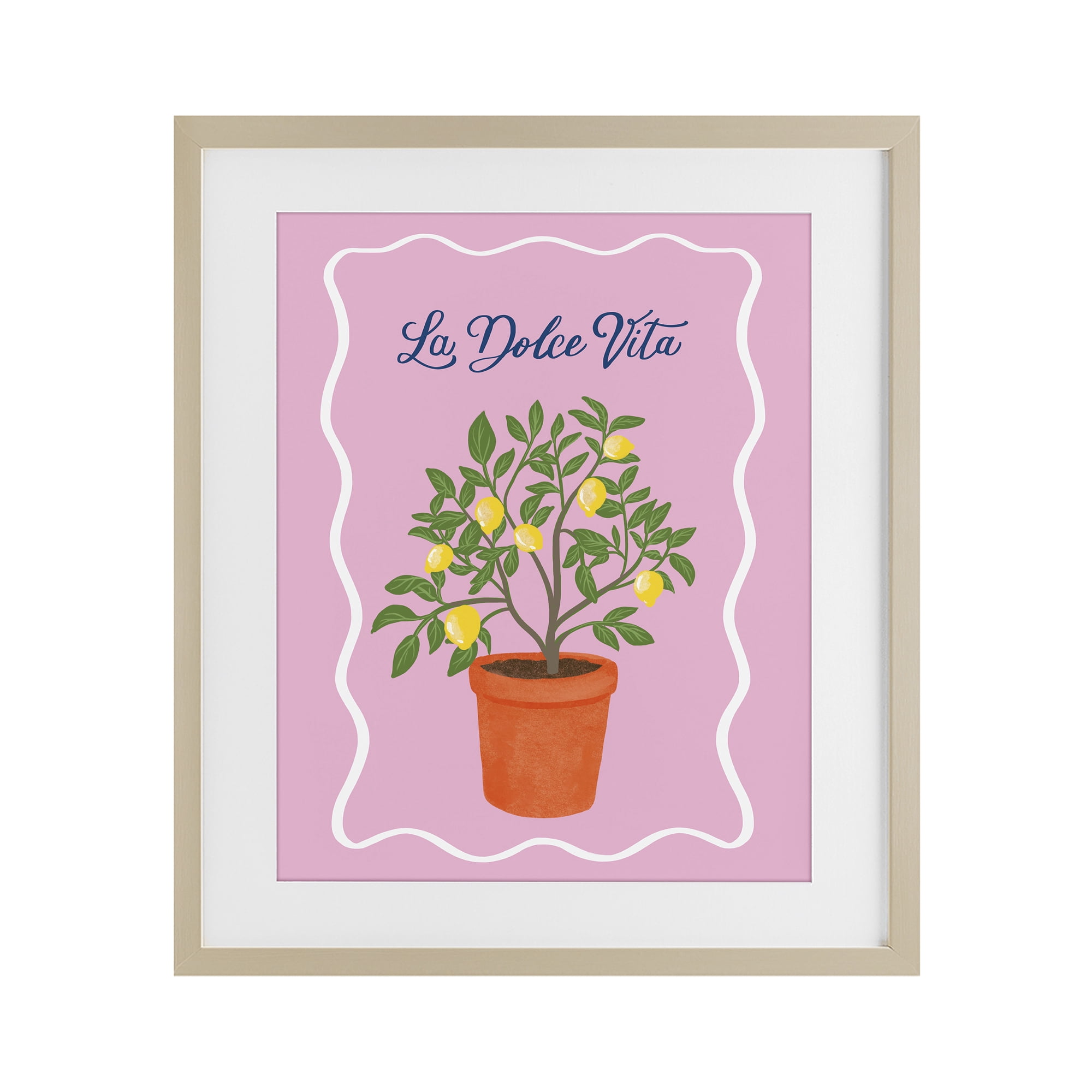 Stupell Industries Dolce Vita Lemon Tree Birch Framed Print Under Glass, design by Be Ni La