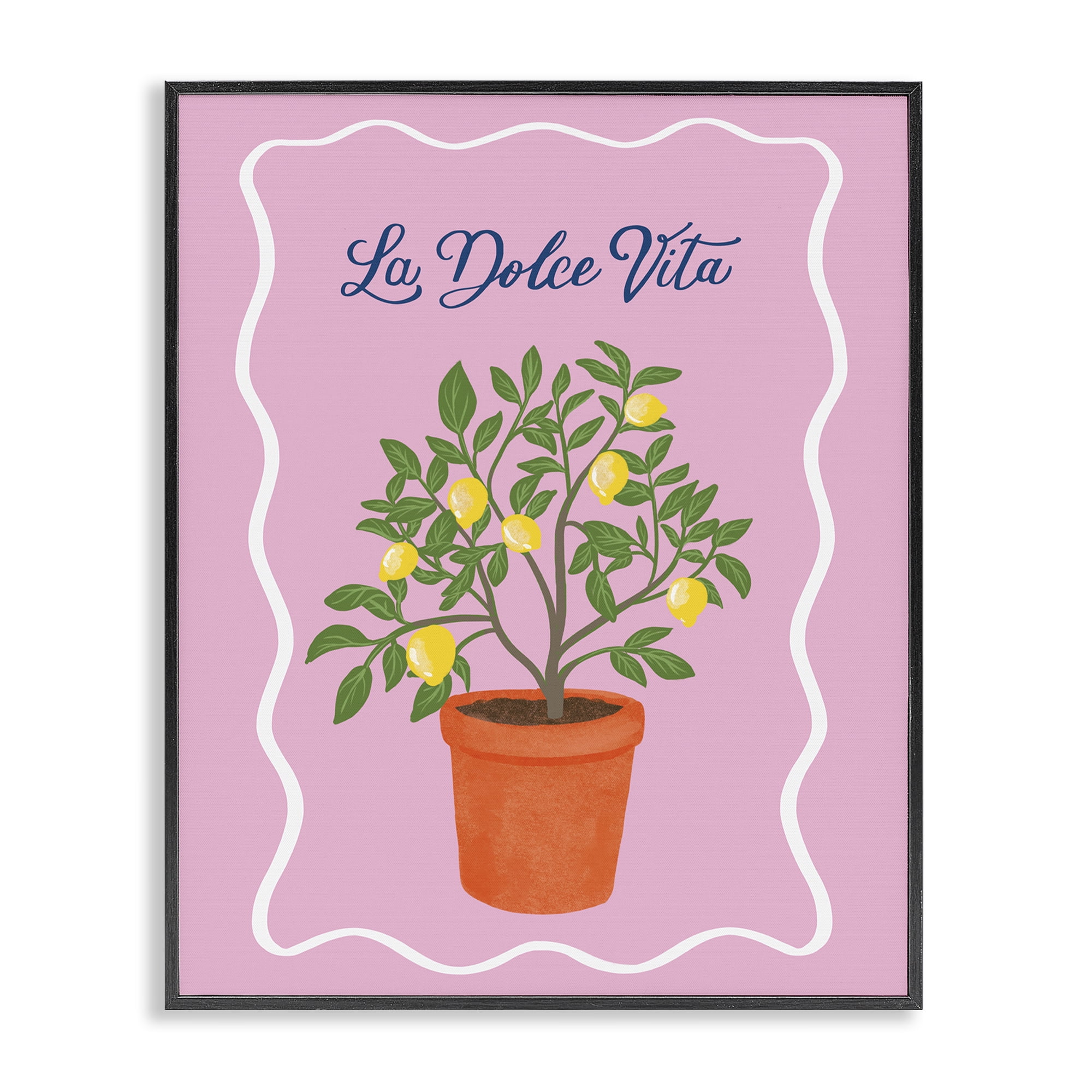 Stupell Industries Dolce Vita Lemon Tree Black Framed Giclee Art, design by Be Ni La