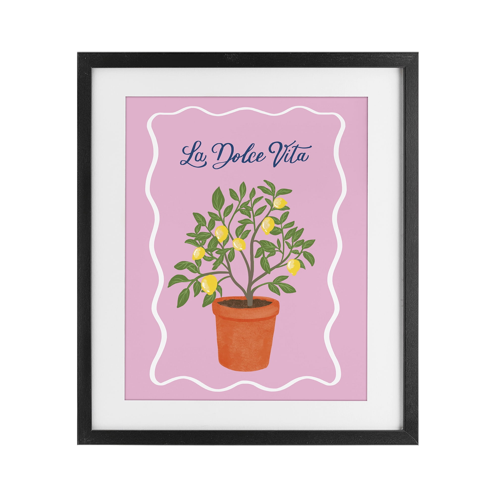 Stupell Industries Dolce Vita Lemon Tree Black Framed Print Under Glass, design by Be Ni La