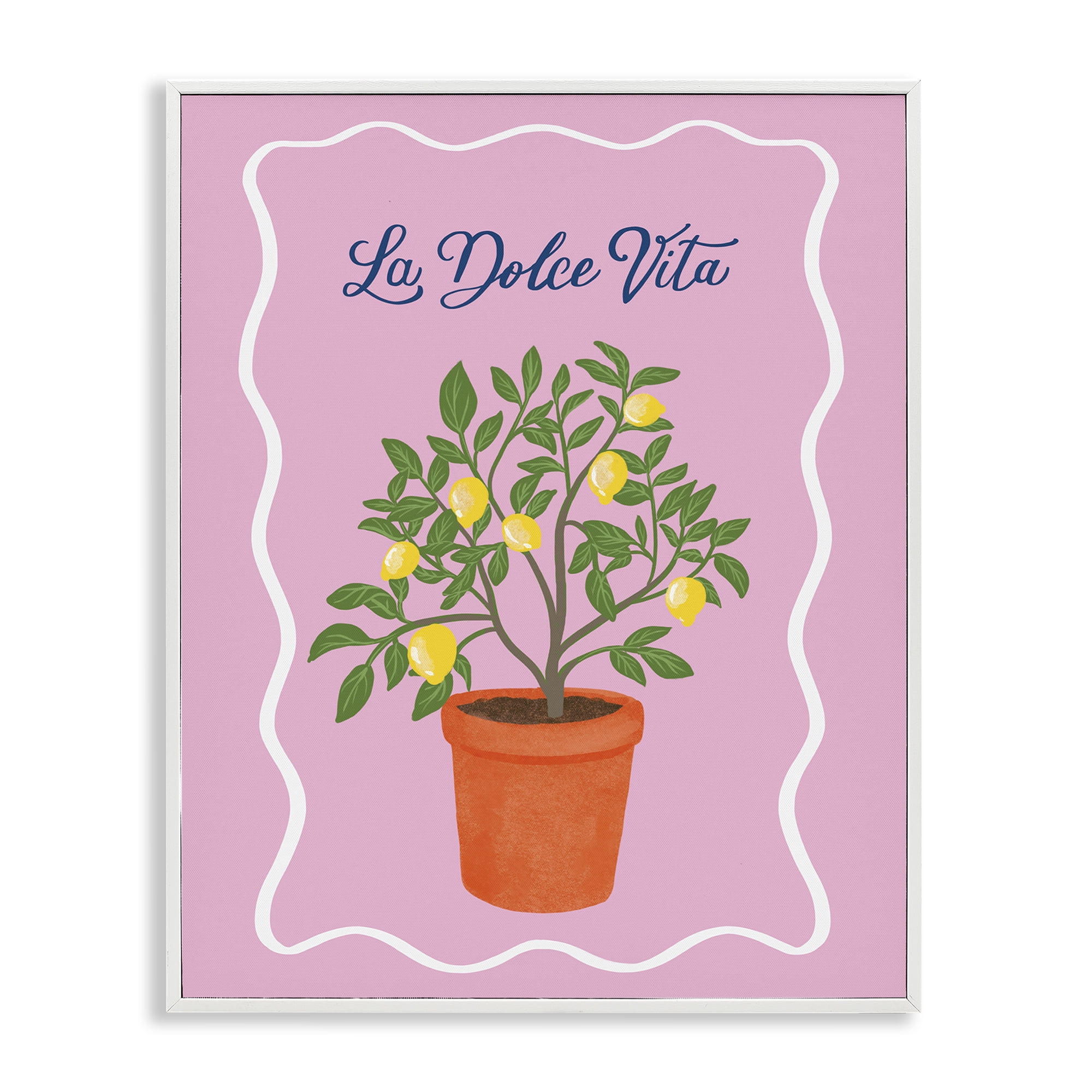 Stupell Industries Dolce Vita Lemon Tree White Framed Giclee Art, design by Be Ni La