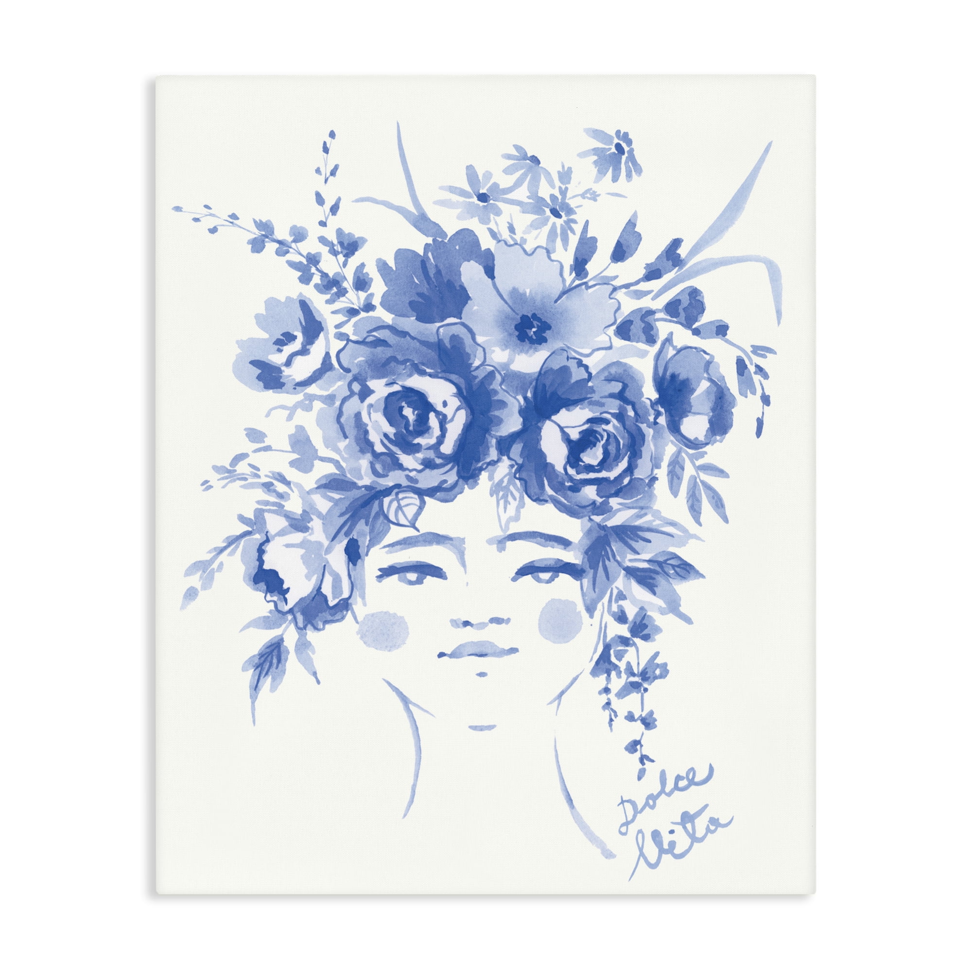 Stupell Industries Dolce Vita Woman with Roses Canvas Wall Art, design by Karolina Sato