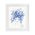 thumbnail image 1 of Stupell Industries Glam Dolce Vita Woman with Roses White Framed Print Under Glass, 17 x 21, by Karolina Sato, 1 of 8