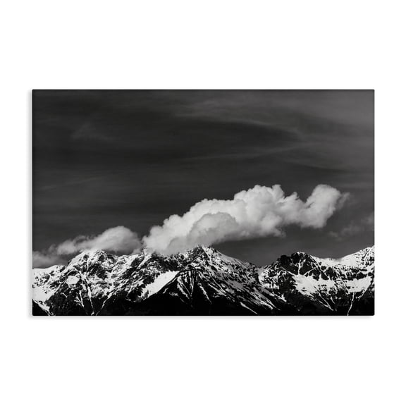 Stupell Industries Dolomites with Billowing Clouds Landscape & Nature Photography Wrapped Canvas Art Print Wall Art, 36 x 24