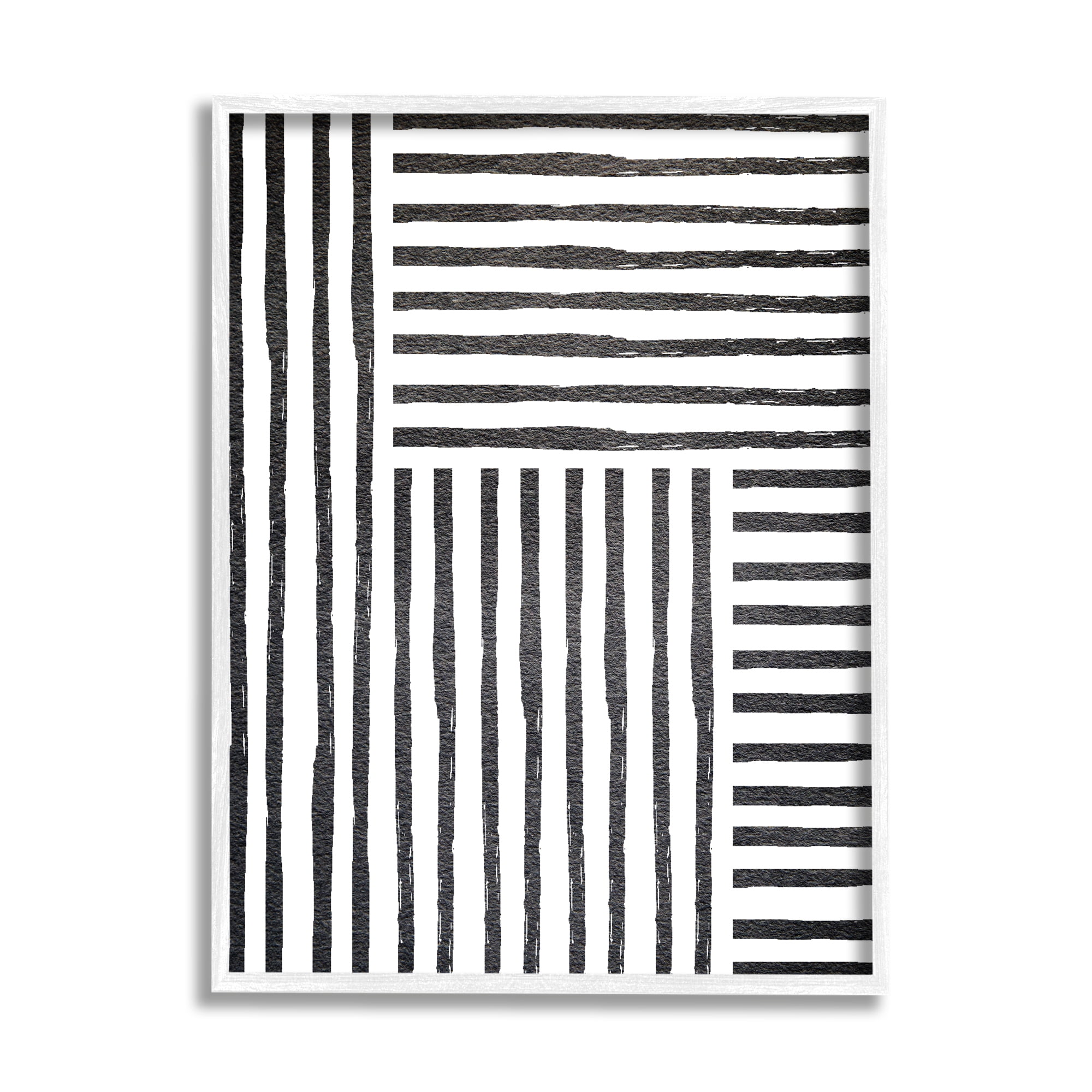 Stupell Industries Dominant Patterned Perpendicular Lines Modern Minimal Abstraction, 11 x 14, Designed by Leah Straatsma