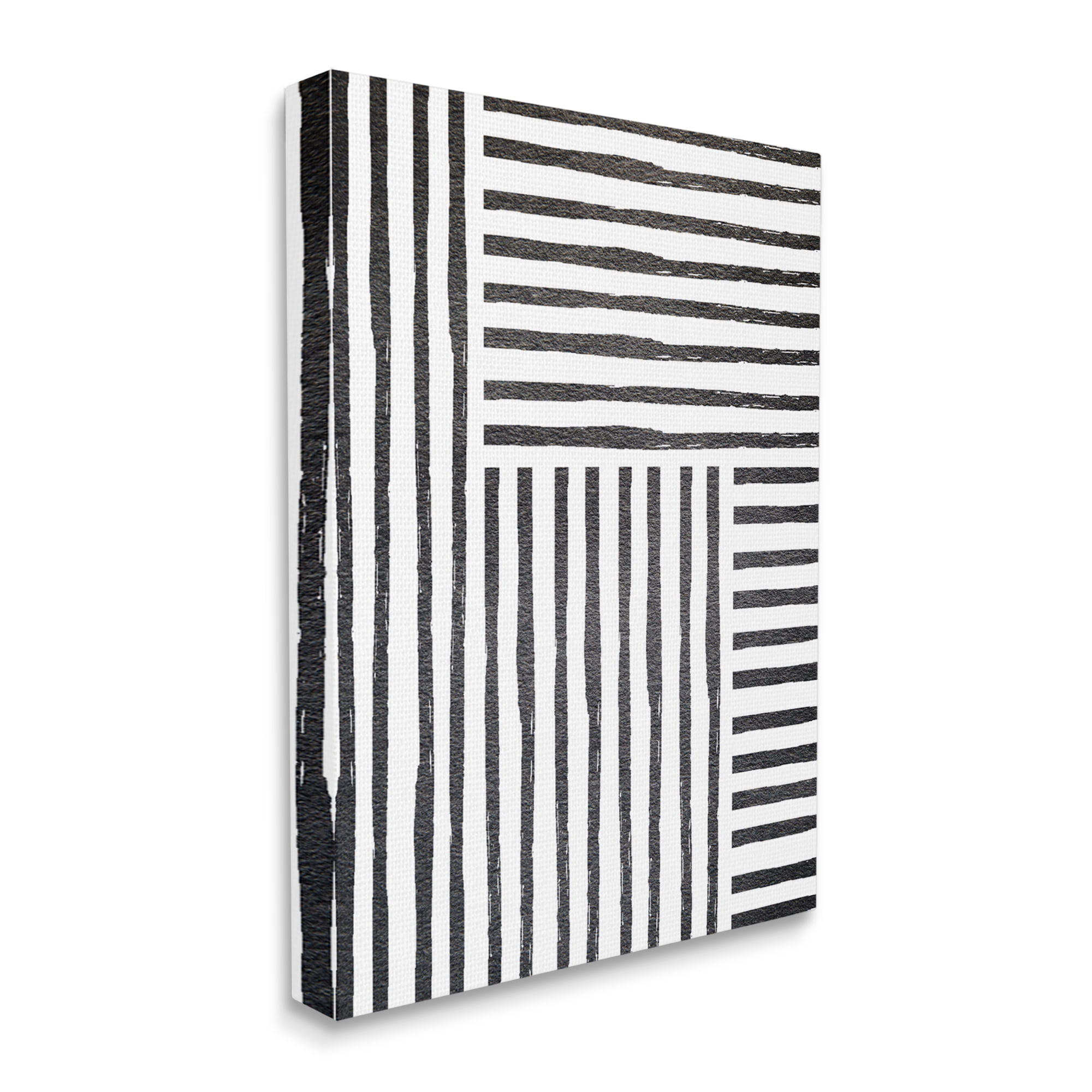 Stupell Industries Dominant Patterned Perpendicular Lines Modern Minimal Abstraction, 16 x 20, Designed by Leah Straatsma