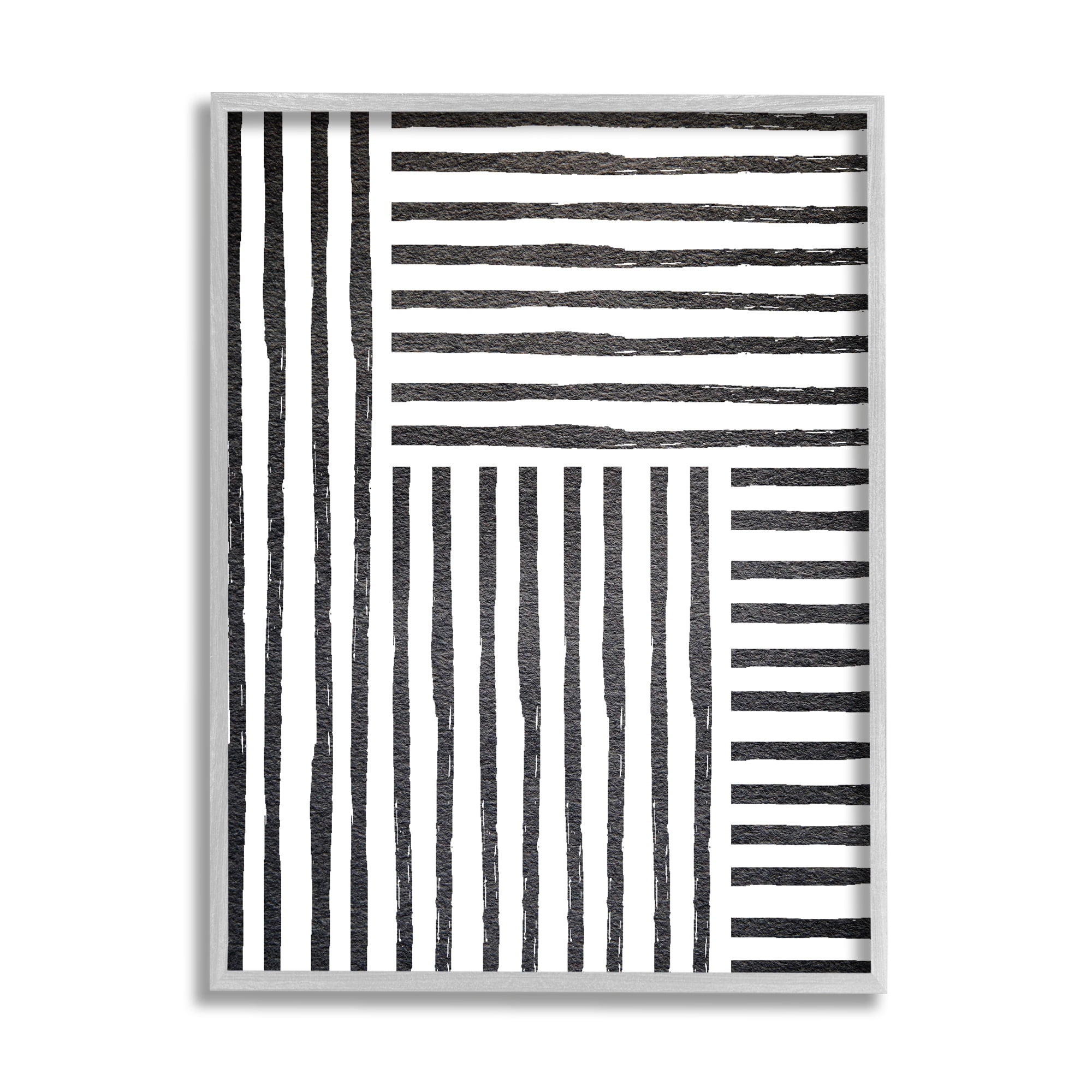 Stupell Industries Dominant Patterned Perpendicular Lines Modern Minimal Abstraction, 16 x 20, Designed by Leah Straatsma