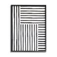 thumbnail image 1 of Stupell Industries Dominant Patterned Perpendicular Lines Modern Minimal Abstraction Rustic Painting Black Framed Art Print Wall Art, 11 x 14, Design by Leah Straatsma, 1 of 7