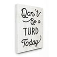 thumbnail image 1 of Stupell Industries Don't Be A Turd Phrase Funny Distressed Charm Design by Daphne Polselli, 30" x 40", 1 of 6