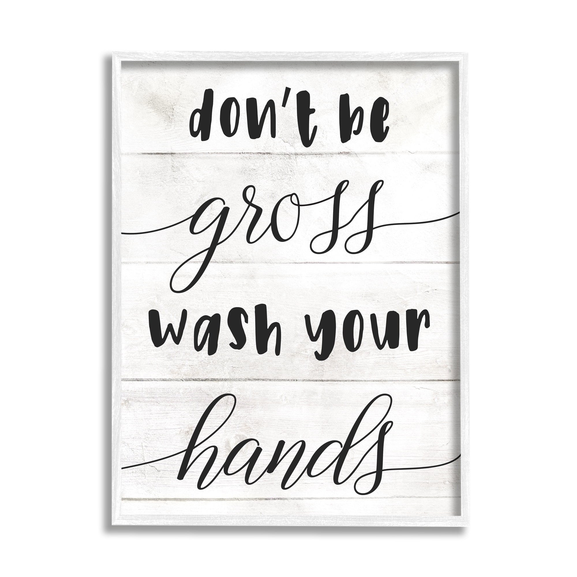Stupell Industries Don't Be Gross Bathroom Family Home Word Design, 11 x 14,Design by Daphne Polselli