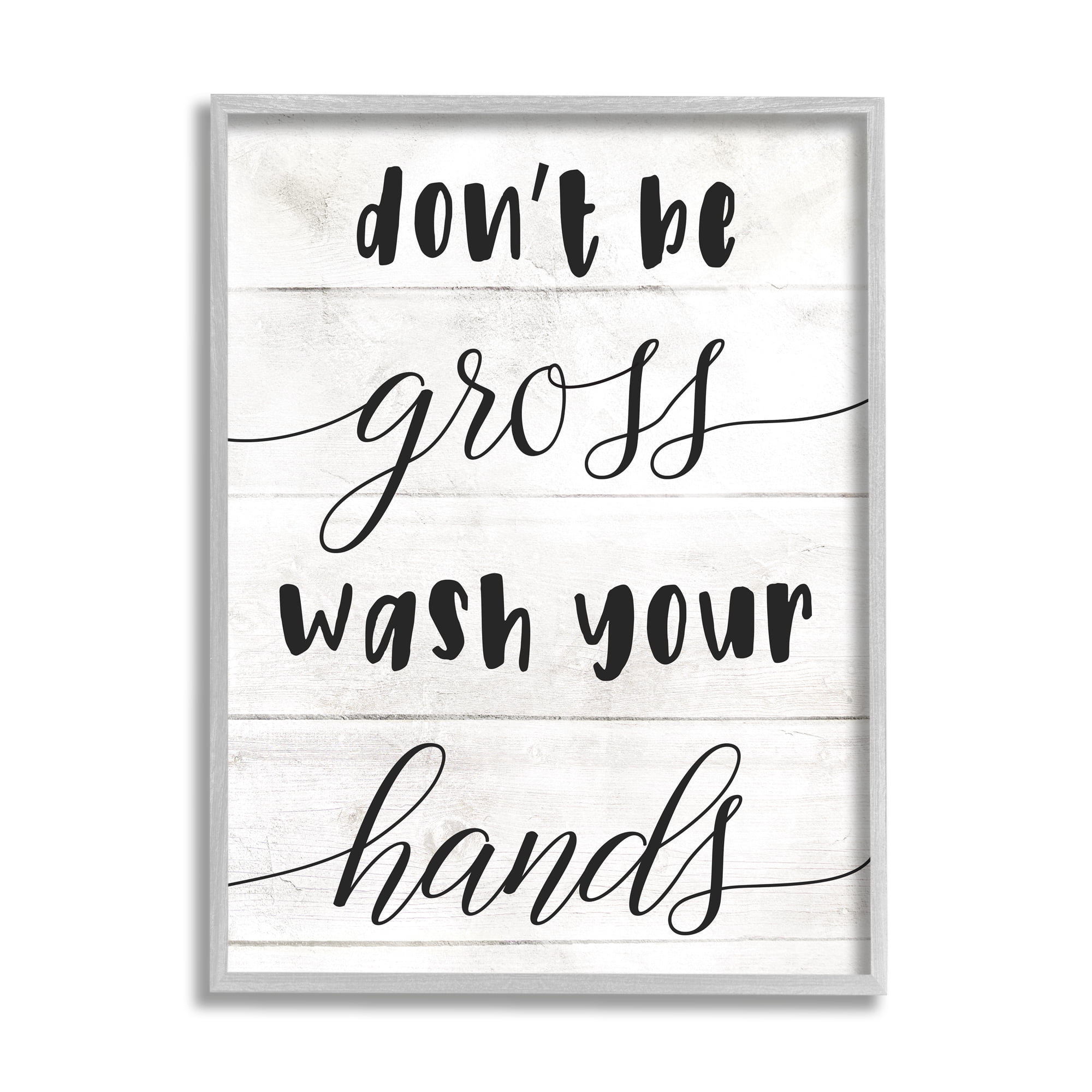 Stupell Industries Don't Be Gross Bathroom Family Home Word Design, 24 x 30,Design by Daphne Polselli