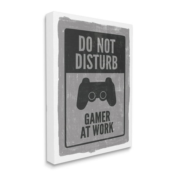 Stupell Industries Don't Disturb Gamer at Work Video Game Controller, 30 x 40, Designed by Lux + Me Designs