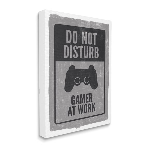 Stupell Industries Don't Disturb Gamer at Work Video Game Controller, 36 x 48, Designed by Lux + Me Designs