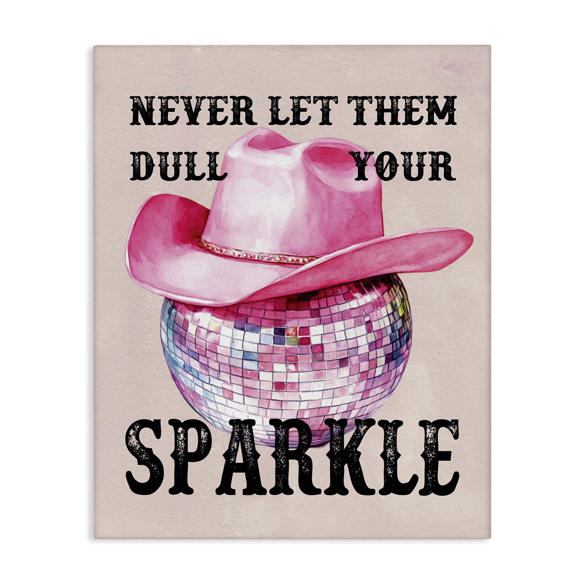 Stupell Industries Don't Dull Your Sparkle Fashion Painting Wrapped Canvas Art Print Wall Art, 16 x 20
